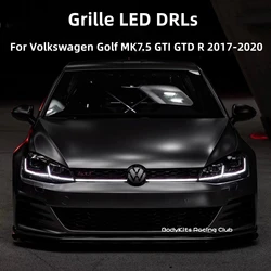 Luces LED para parrilla de parachoques delantero, luz diurna DRL para Volkswagen Golf MK7.5 GTI GTD R 2017-2020