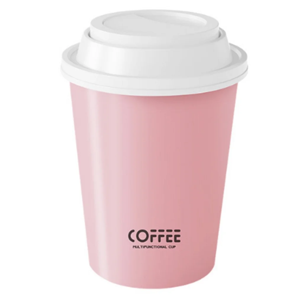 

7 in 1 Children's Stationery Set Portable Coffee Cup Shape Learning Storage Cup with Fan Eraser
