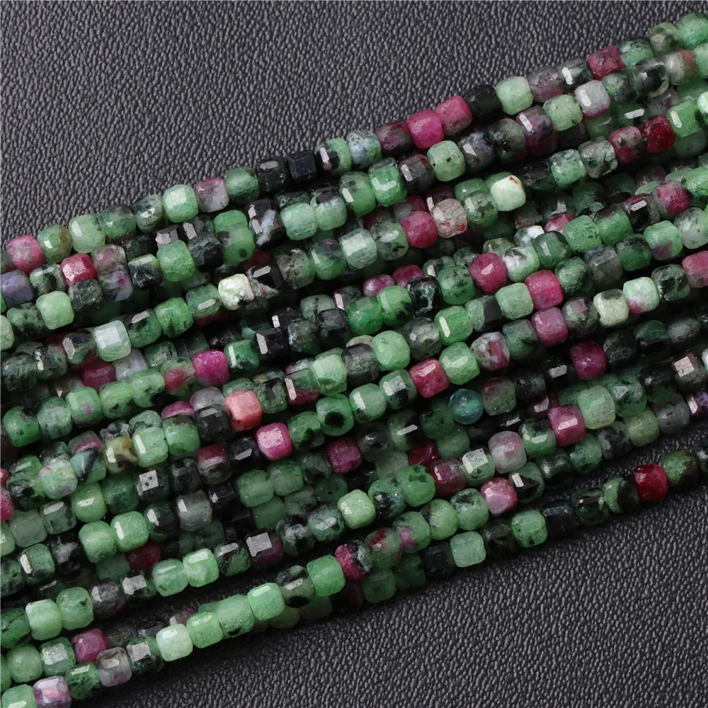 Hot Natuurlijke Facet Kraal 2-3Mm Kleine Vierkante Quartz Granaat Glas Cube Losse Kralen Voor Sieraden Maken handwerken Accessoires