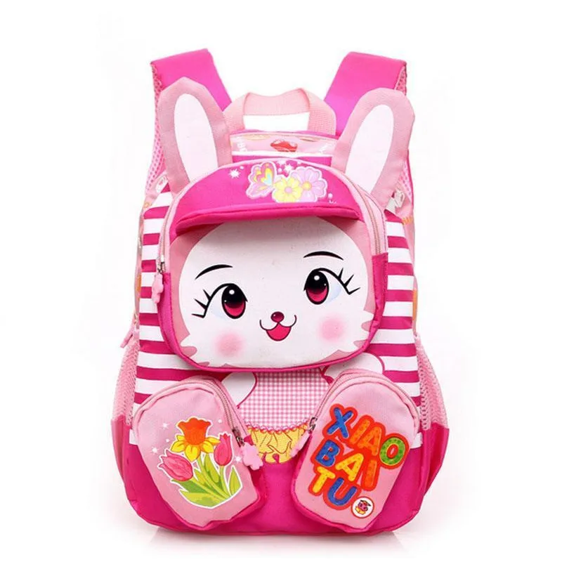 Cartoon  Rabbit Kids Backpack Boys Girls School Bags Kindergarten