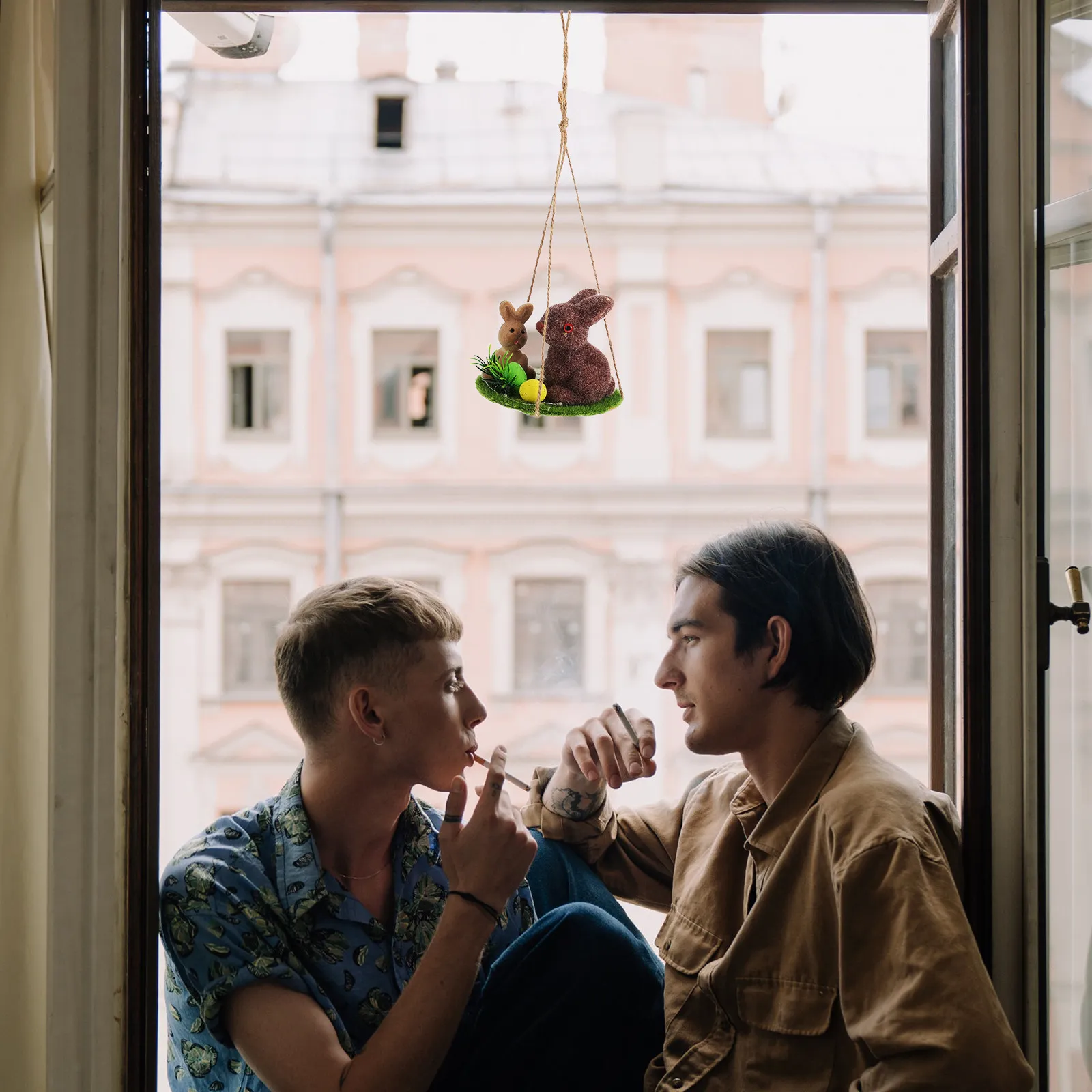 

Очаровательный флокированный зайчик-декор: креативное украшение в виде кролика для свадеб, вечеринок, сада, двора, рабочего стола, реквизит для фотосессий, микроландшафтный декор в виде зайчика