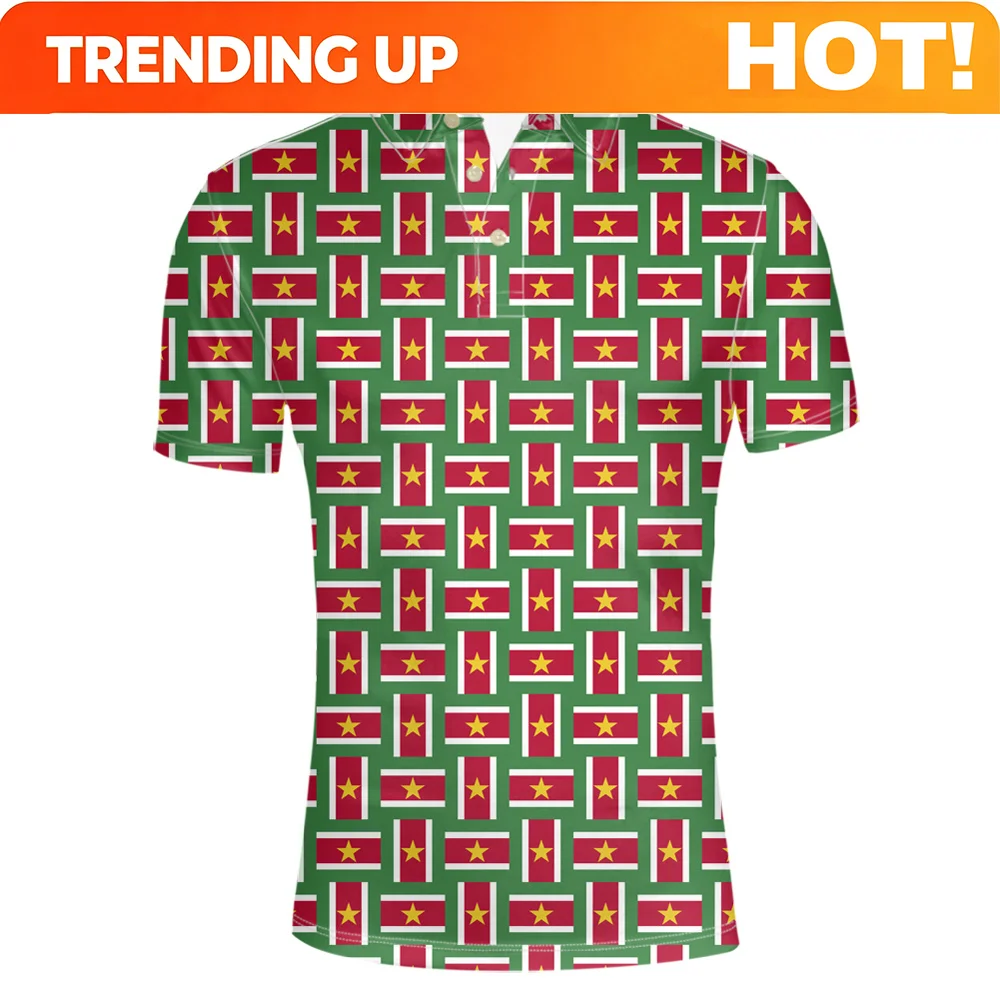Customization Suriname Custom Made Name Number Team Logo Lapel T Shirt Sur Country Travel Dutch Nation Sranan Flag Photo Clothes