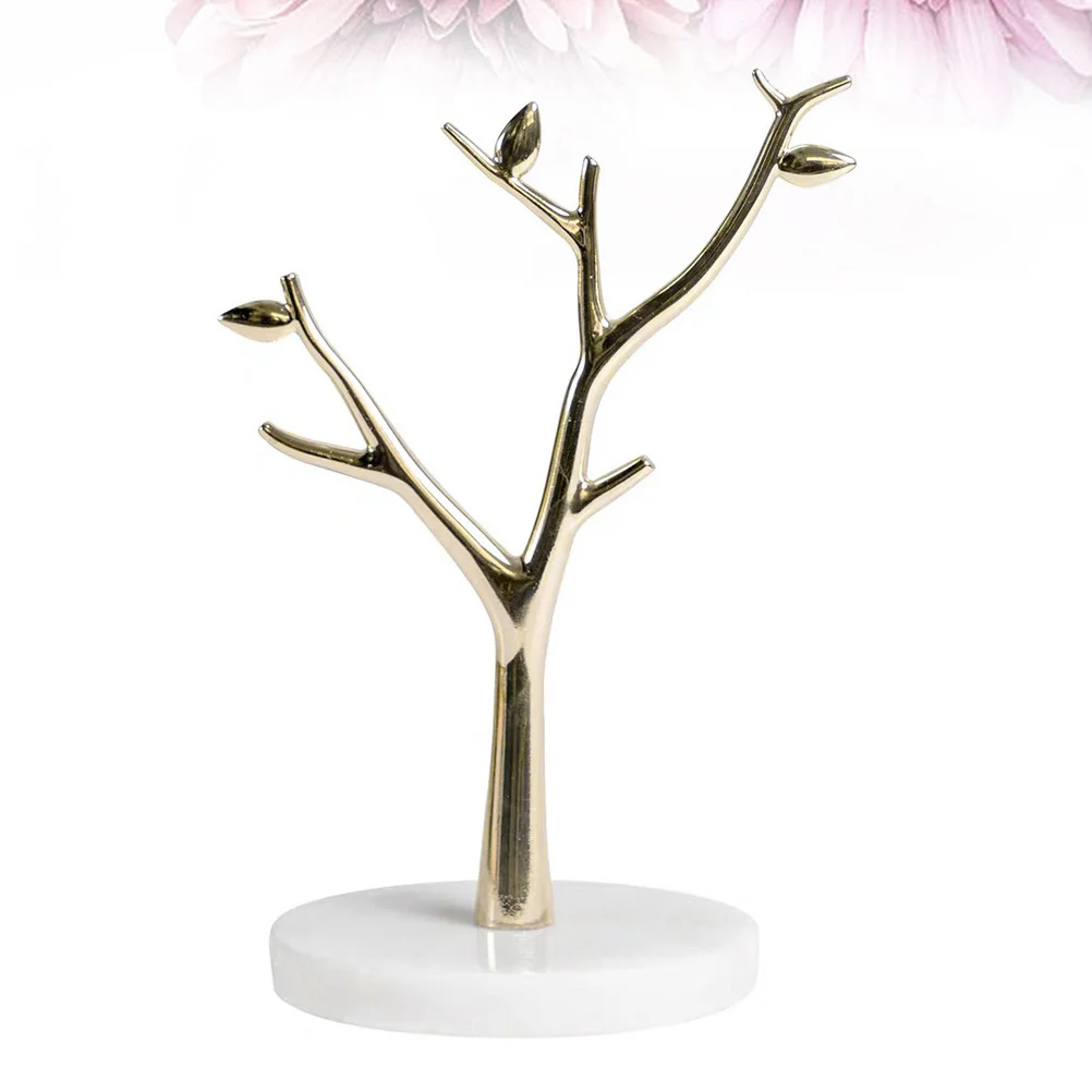 1Pcs White Marble Tree Jewelry Hanging Rack Multi-Function Stand for Bracelet Necklace Watch Ring