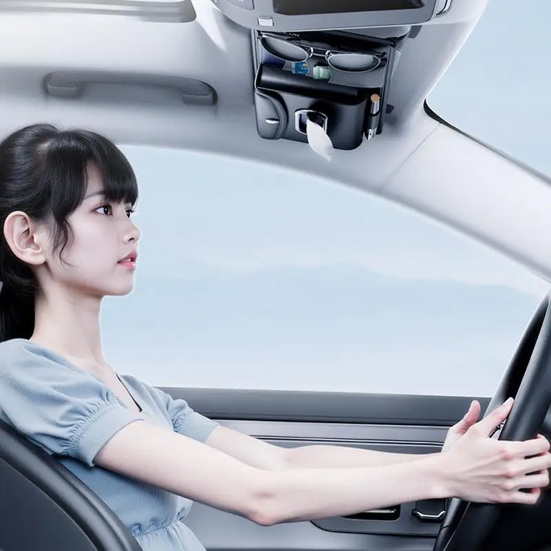 

Car Visor Organizer Auto Visor Holder For Cards Vehicle Eyeglass Clip For Ticket Card Tissue Auto Sunvisor Storage Bag