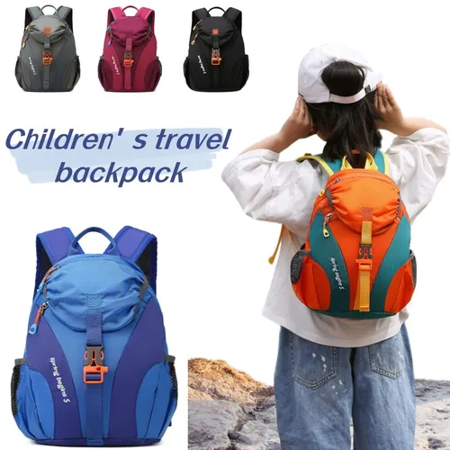 Imagen 1 del producto Mochila de senderismo al aire libre para niños, bolso escolar ligero de nailon impermeable, bolsa de Montañismo de viaje de ocio de gran capacidad para niñas y niños