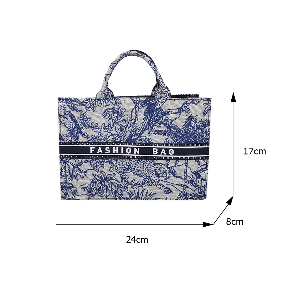 New Printing Handbag Female Large Capacity Shoulder Bag 2023 Fashion Top-handle Bag Luxury Jacquard Shopper Beach Tote Wholesa