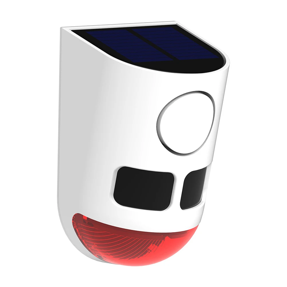 태양광 적외선 모션 센서 알람 홈 보안 알람 스트로브 라이트 동물 퇴치기 소리 발생기 마당 농장 정원용