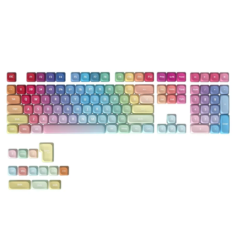 Keycaps Moa Height Pbt Colored Front Print Legends Fit 68 Keys Magnetic Switch Mechanical Keyboard Custom Diy Gaming Daily Use