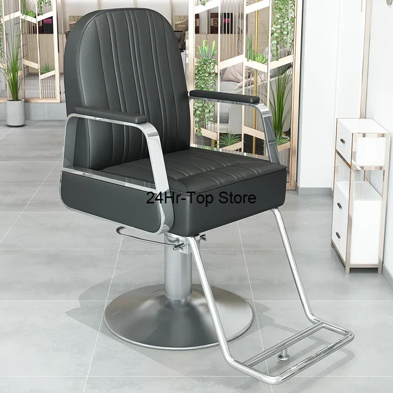 

Vintage Leather Chair Professional Hydraulic Stylist Armchairs Barber Chair Swivel Taburete Con Ruedas Salon Furniture DWH