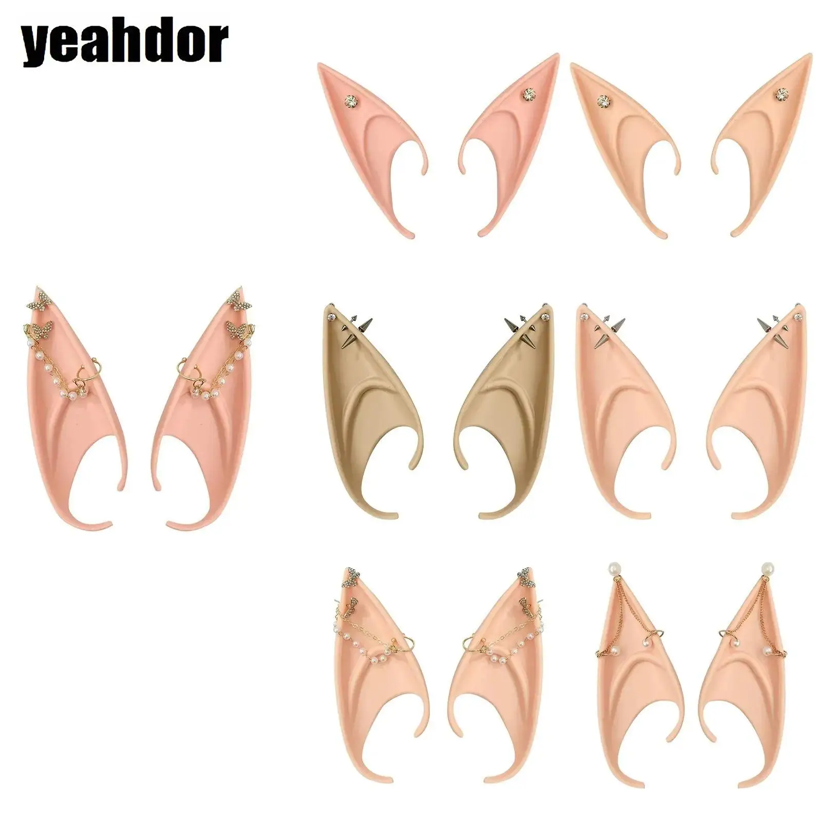 Adults Kids Latex Fairy Elf Ears Exquisite Realistic Costume Accessory for Stage Performance Cosplay Party Masquerade