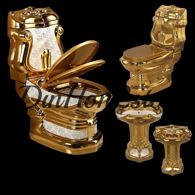 European  golden colored flower local tyrant golden  toilet