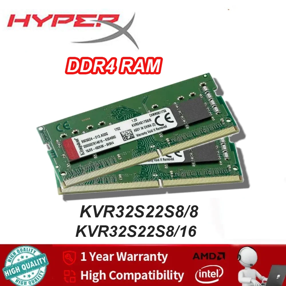 

Оперативная память DDR4 для ноутбуков KVR32S22S8/8 8GB 3200Mhz 16GB RAM PC4 SODIMM
