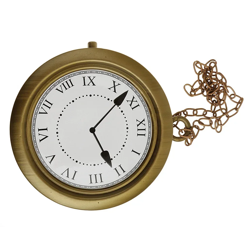 جديد Csv Erp سفينة أليس في بلاد العجائب السيد أرنب ساعة الجيب البرونزية ساعة الحائط تأثيري الدعائم لعب الأدوار اكسسوارات Disfraz