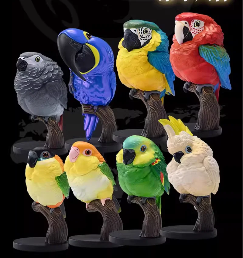 Animal Planet A Series of LAUGH AND GROW FAT Bird Parrot Hidden Limited Edition Animal Trend Play Figure Model Toys