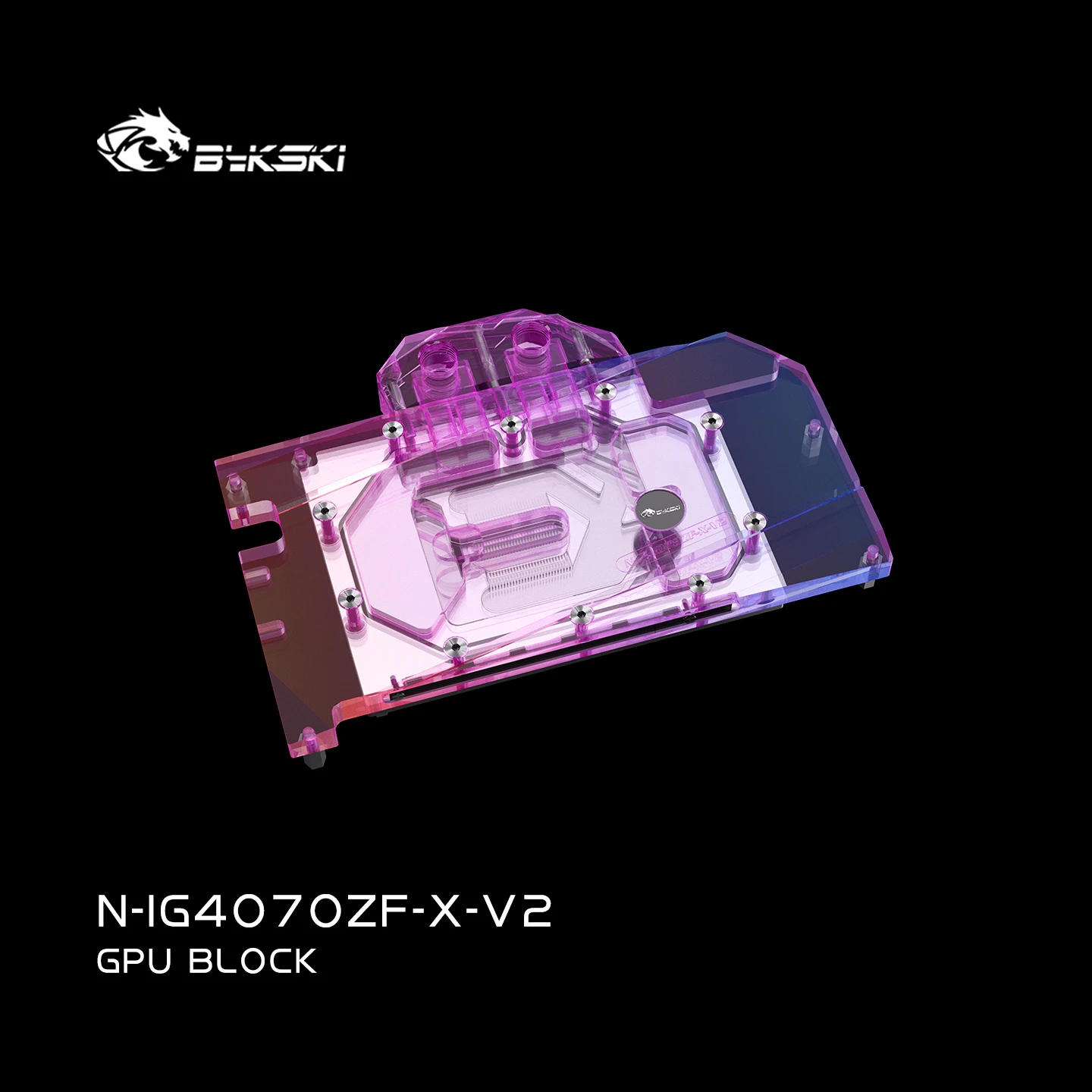 

Bykski N-IG4070ZF-X-V2 Водяной блок Использование для Colorful GeForce RTX 4070 Battle / Ultra W GPU Card / Утолщенная медная пластина