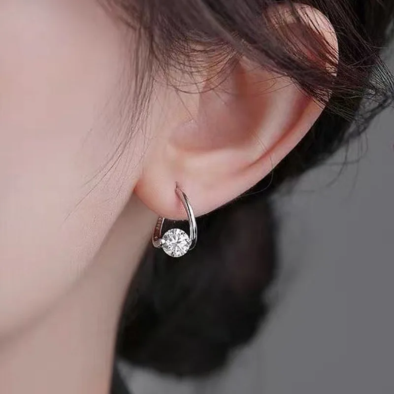 Ohrringe aus 925er-Sterlingsilber, glänzender Edelstein, Zirkon-Schmuck für Frauen, Hochzeit, exquisiter Schmuck, Verlobung, Mode, Geschenke, Party – Detail 5