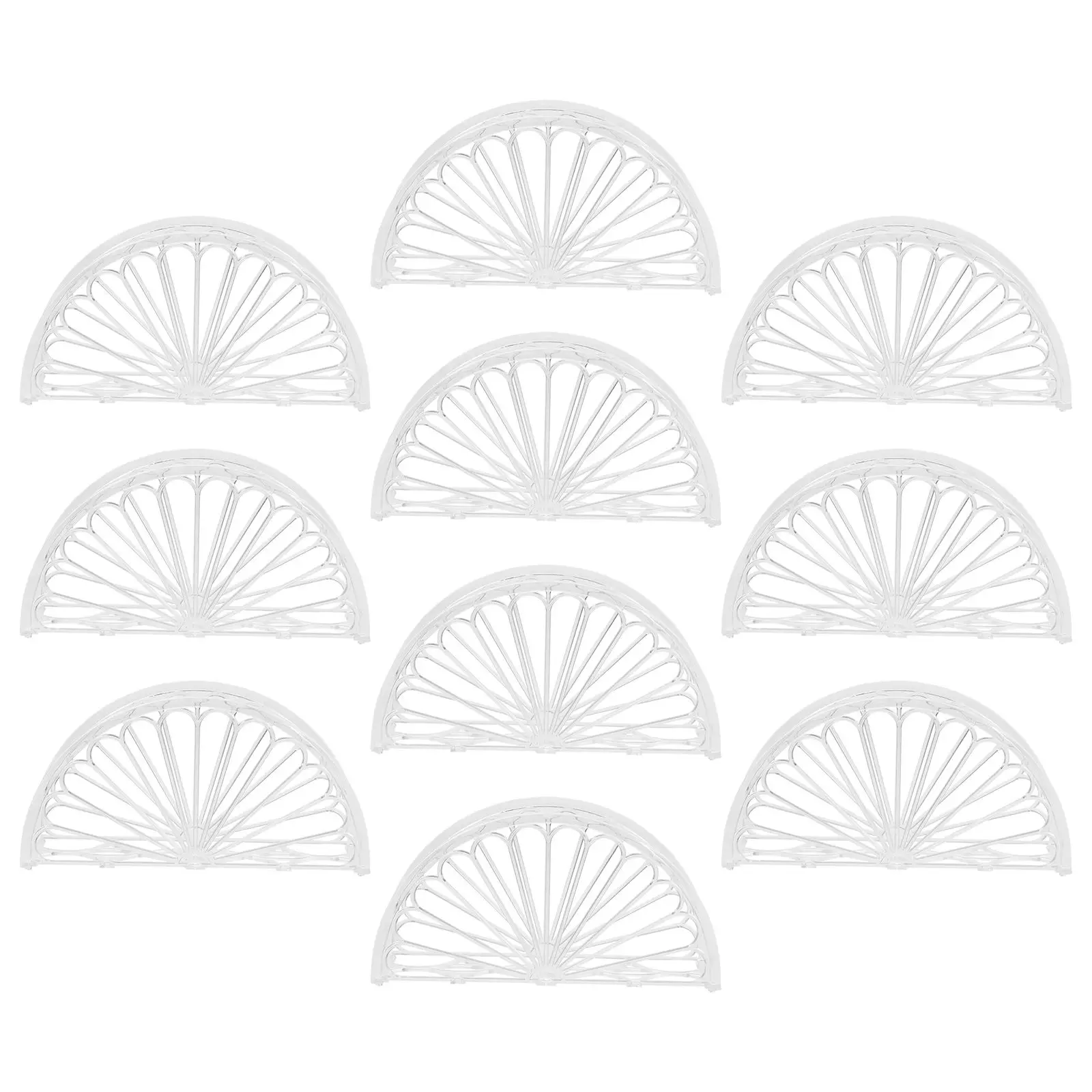 

10 Pcs Napkin Holders Transparent Orange Stable Structure Smooth Surface Kitchen Cafe Bar Restaurant Serviette Stand