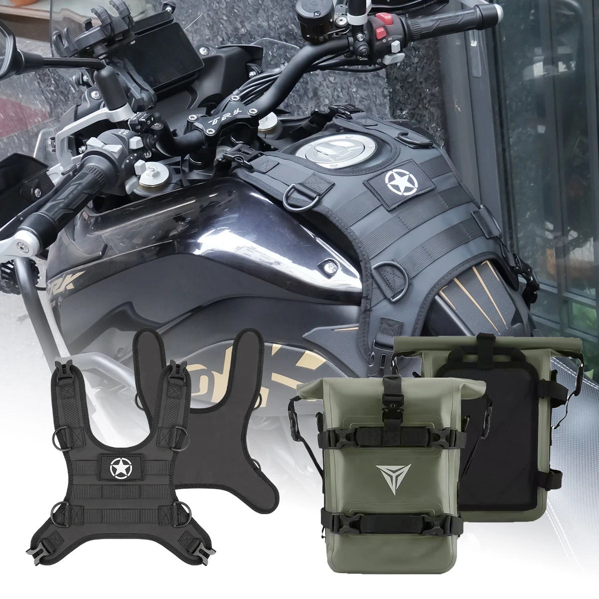 

Motorcycle tank bag holder is used for Honda universal motorcycle tank bag side mounting bag side mounting base accessories