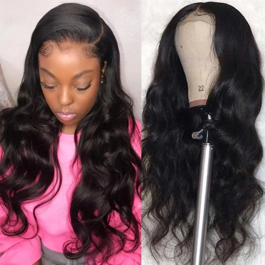 Natural Body Wave 13x6 HD Lace Front Wig 12A Raw Virgin Human Hair Wear And Go Pre Cut Lace For Women Bouncy Curls Ideal For Thanksgiving Daily Styling