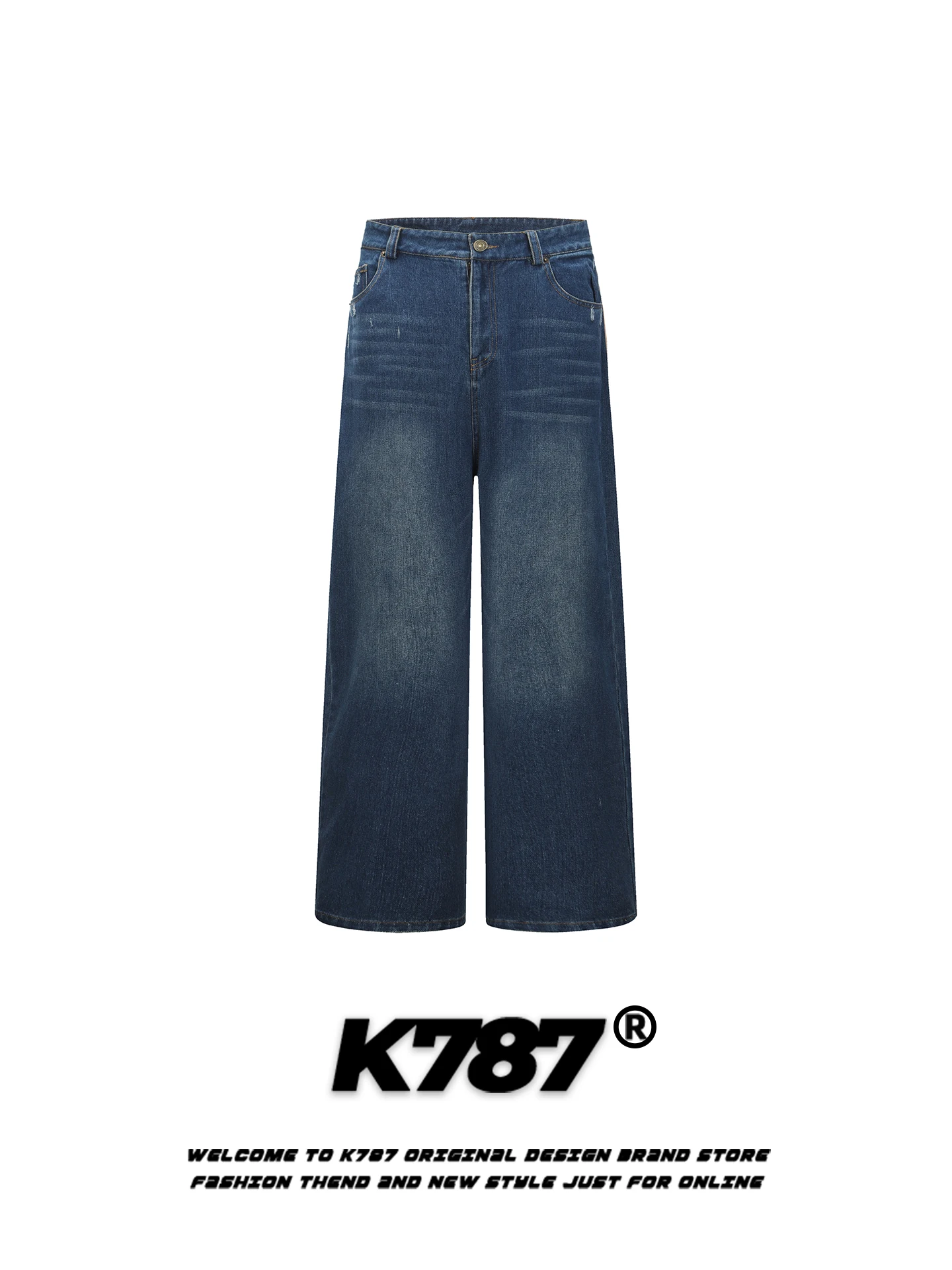 

Джинсы K787 в американском ретро-стиле, с высокой талией, свободного кроя, женские, с дырками, молодежные, трендовые, широкие, в пол, от модного бренда