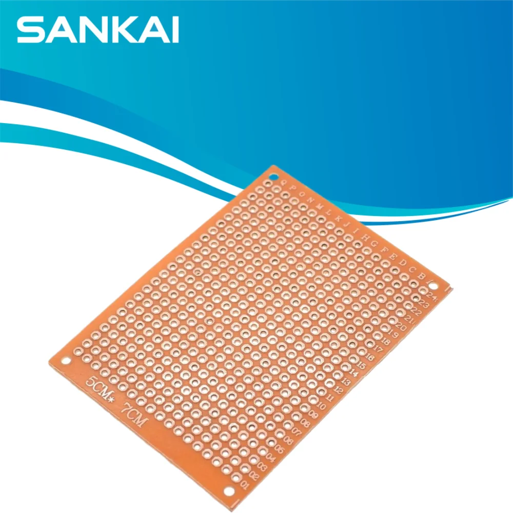 10Pcs 5x7cm Yellow Perfboard, Universal PCB Prototype Board for DIY Projects