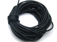 5.5 Yards(5 Meter) Black  Rubber 3mm Cord Thread String Strap for Pendants  High quality in EU and US quality standard