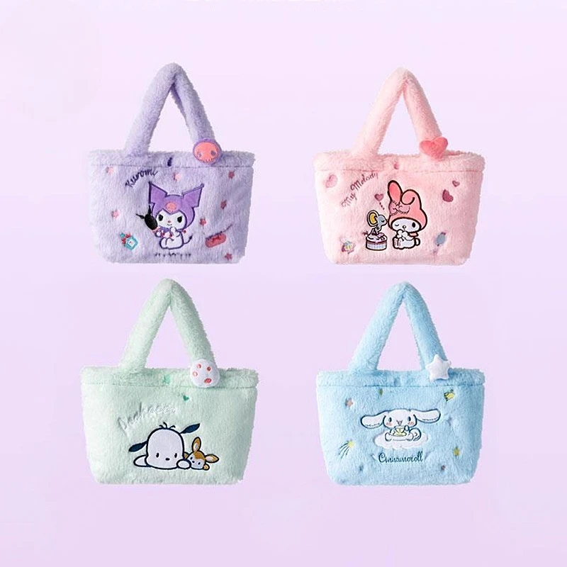 

Sanrio family peripheral bento bags, cinnamon dogs, paccha dogs, culomies, melody tote bags, convenient shopping bags