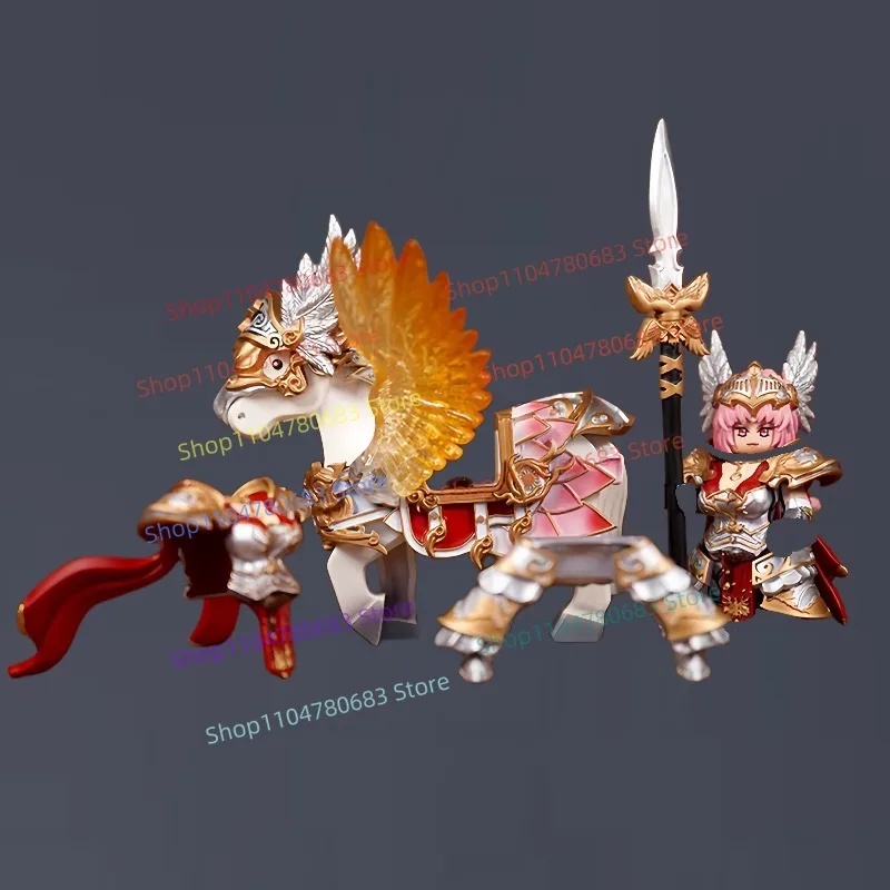 

MOC Building Blocks MiniFigure Medieval Knight and Heroine SetAssemble Armor and AccessoriesTrendy Collectible Figurine Toy Gift