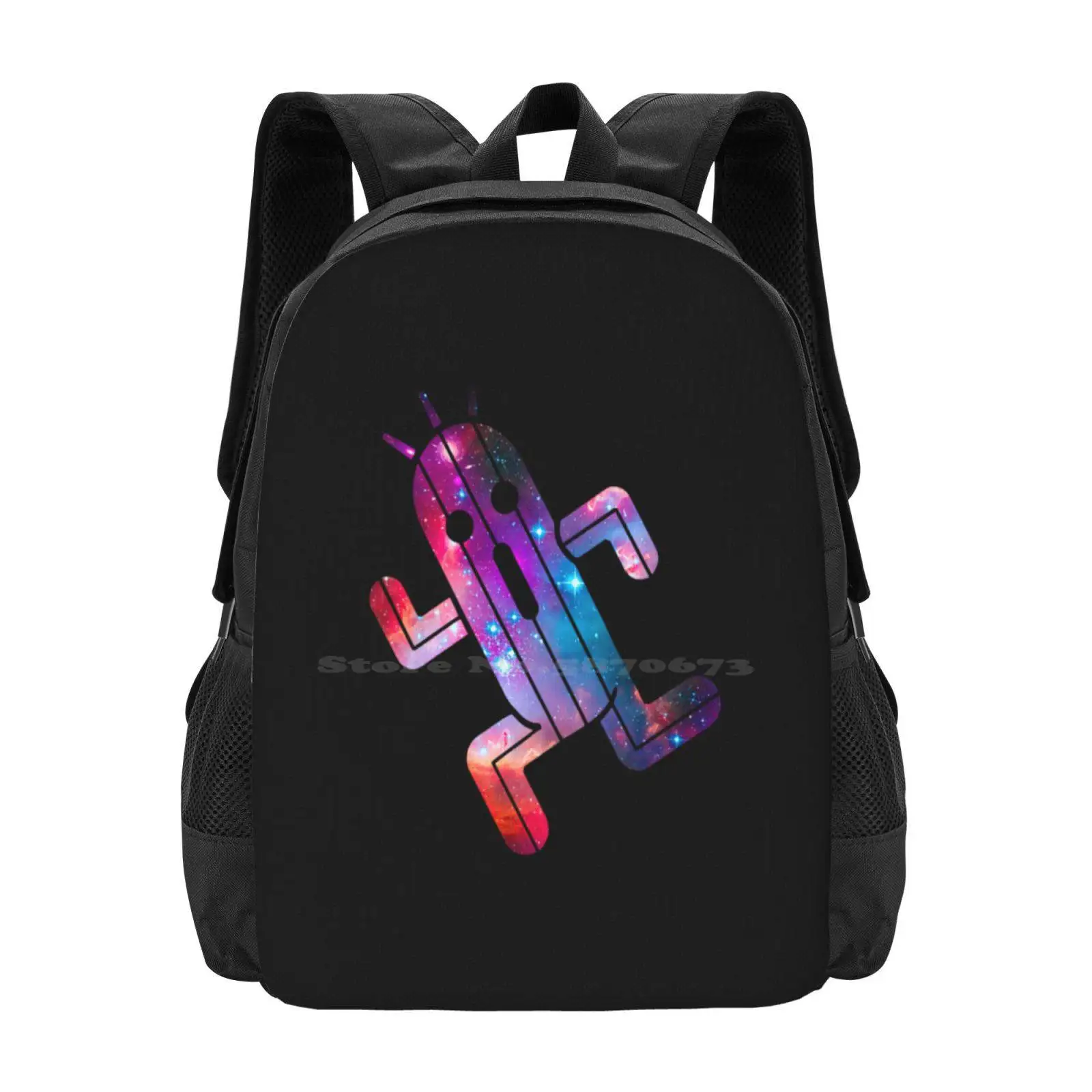 Final Fantasy Cactuar Galaxy Teen College Student Backpack Pattern Design Bags Final Fantasy 7 Cactus Final Fantasy Galaxy