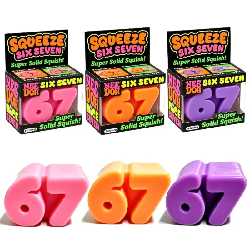 Number 67 TPR Squishy Toy Set Soft Squeeze Slow Rebound Creative Fidget Toys Stress Relief Daily Relaxation New Style For Gift