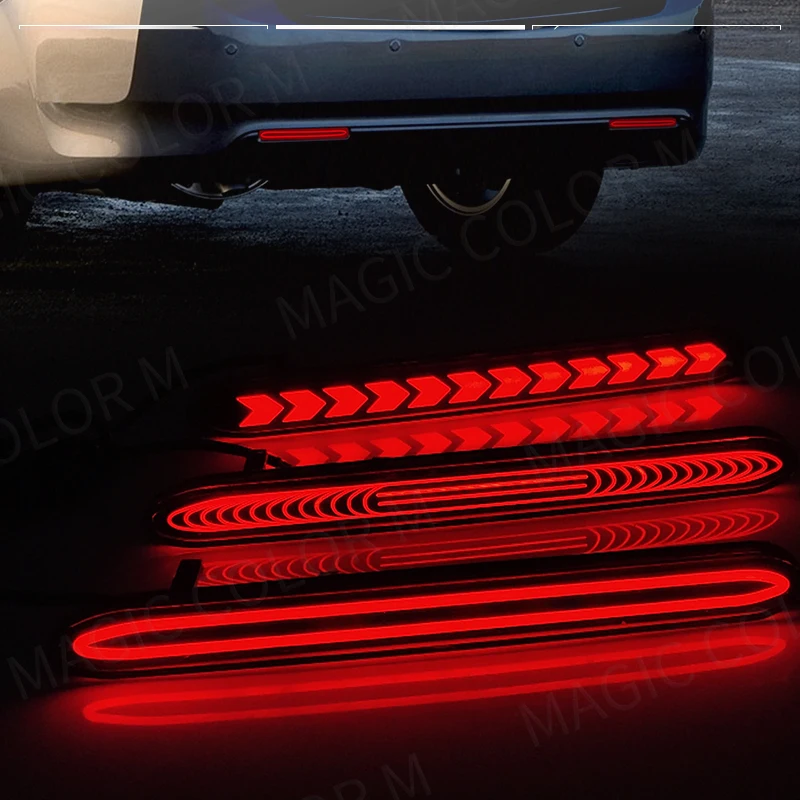 Magic colorM Rear Bumper Reflector Light For Honda Accord Odyssey CR-V Acura TSX Element LED Turn Signal Warning Brake Lamps