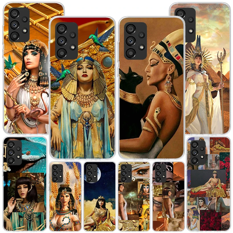 Pharaoh Ancient Egypt Cleopatra Phone Case For Samsung Galaxy A50 A51 A70 A71 A40 A41 A31 A30 A21S A20E A10 A11 A6 A7 A8 A9 Plus