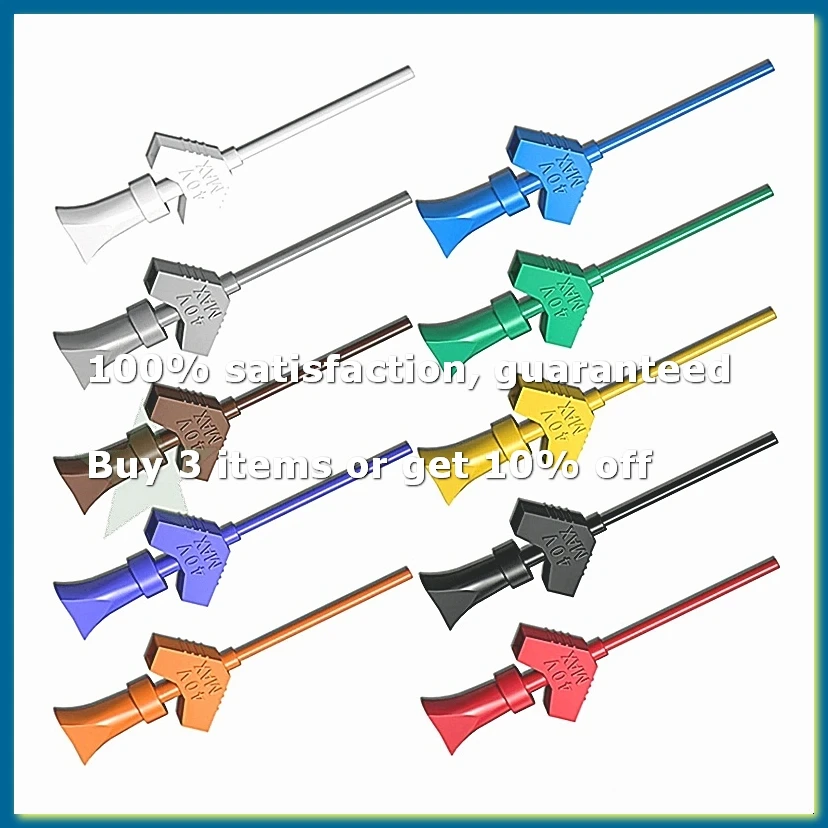 SMD IC Test Hook Clip Mini Grabbers for Jumper Wire DIY Breadboard Oscilloscope Logic Analyzer P5003 10Pcs