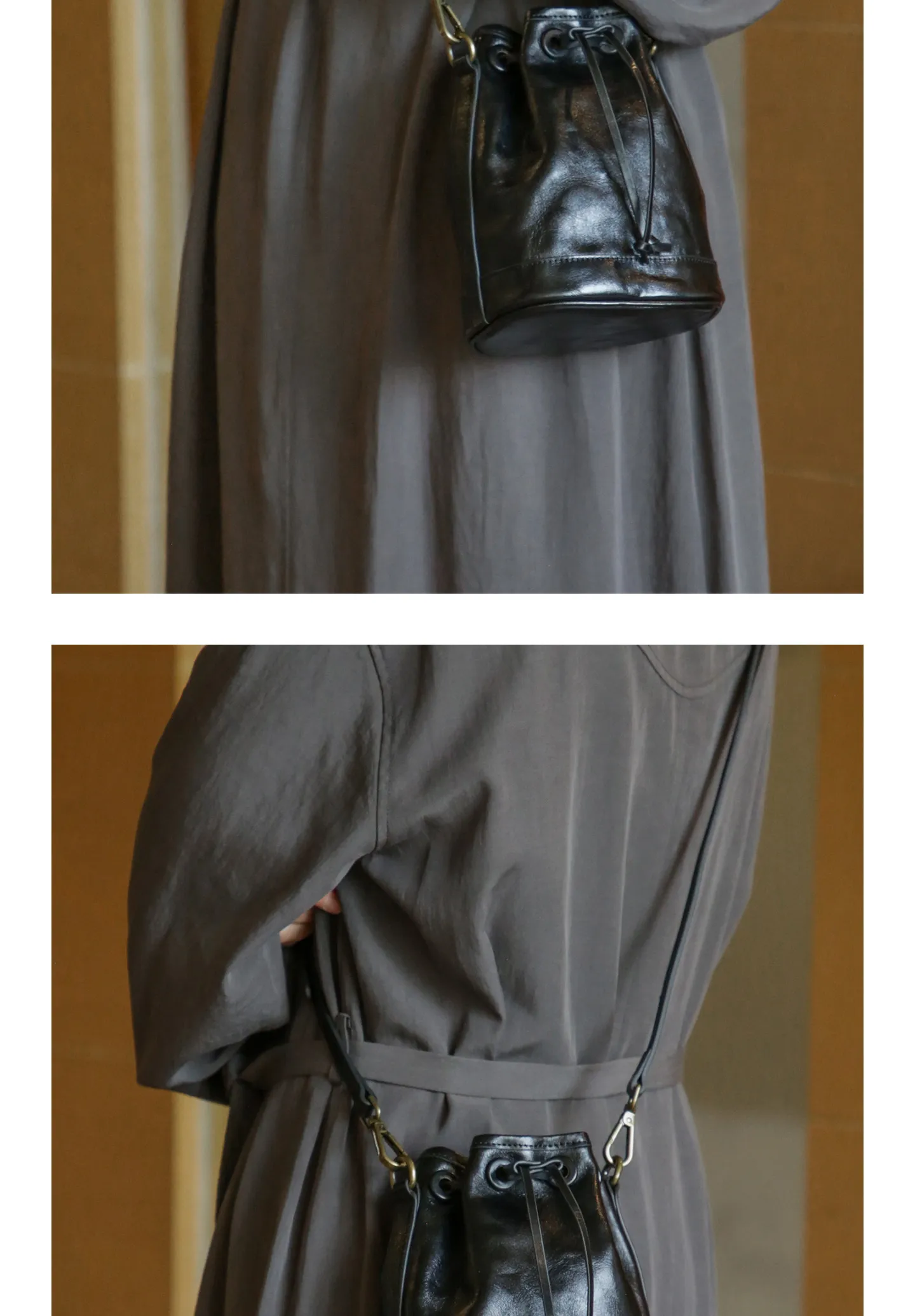 Handgefertigte Damenhandtasche aus pflanzlich gegerbtem Leder, lässige Designer-Umhängetasche aus echtem Leder, multifunktionale Schulter- und Crossbody-Tasche. – Detail 13