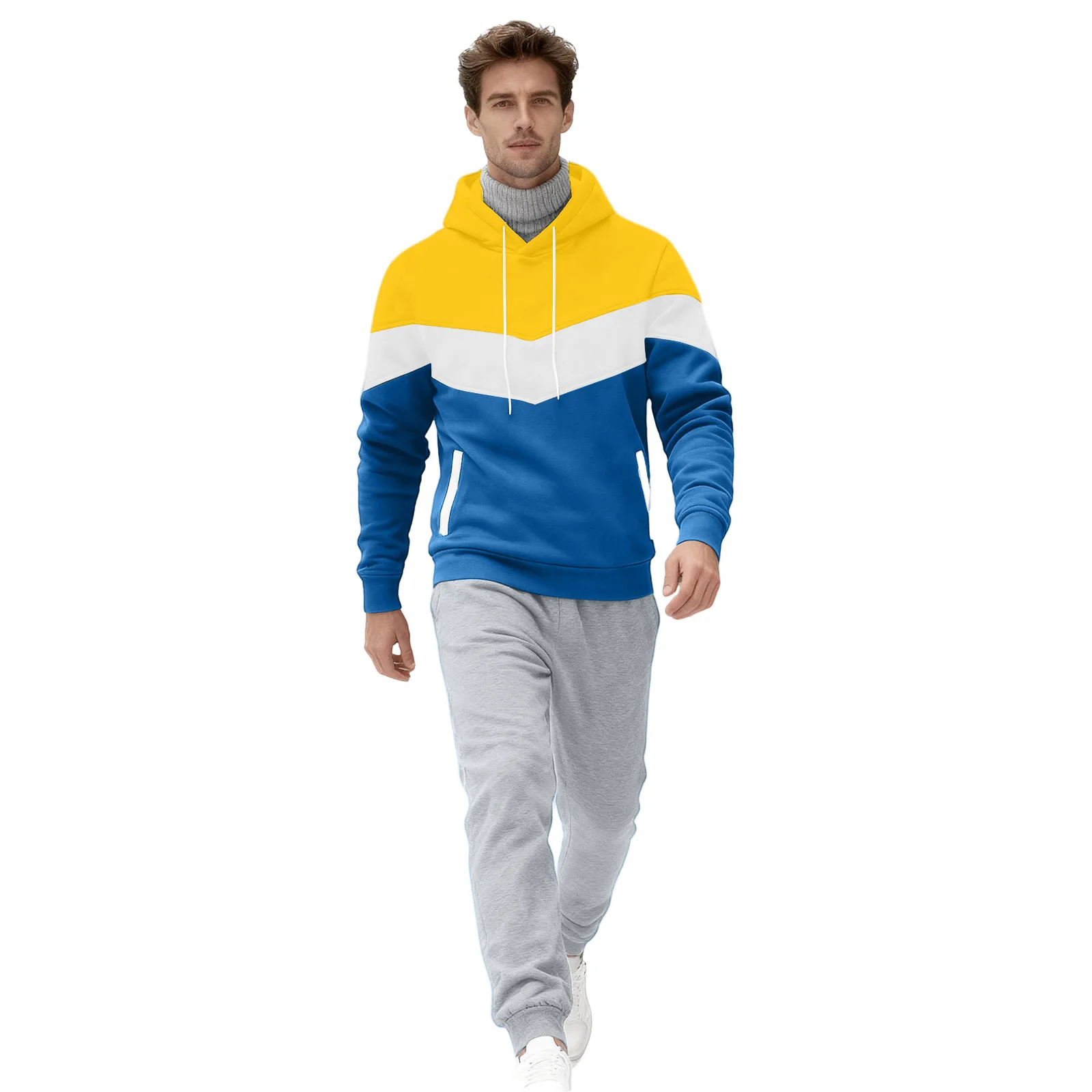 العلامة التجارية الخريف والشتاء هوديي دعوى الرجال الأزياء هوديي العلامة التجارية السراويل عارضة بدلة عدو ملابس رياضية البلوز قطعتين مجموعة