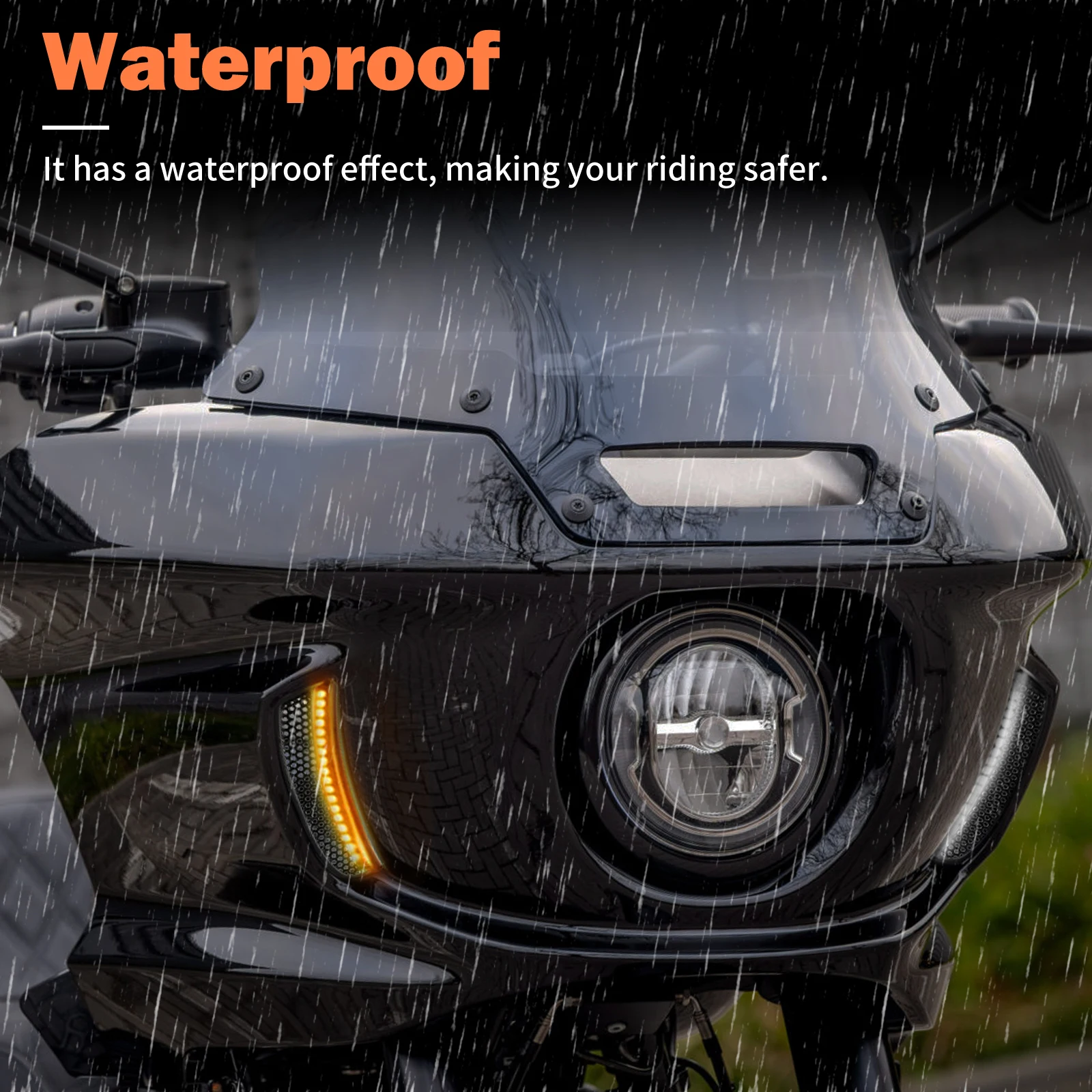 

Motorcycle Headlight Fairing Vent Light LED Turn Signal Lamp For Softail Low Rider ST FXLRST 2022 2023 2024 El Diablo FXRST 2022