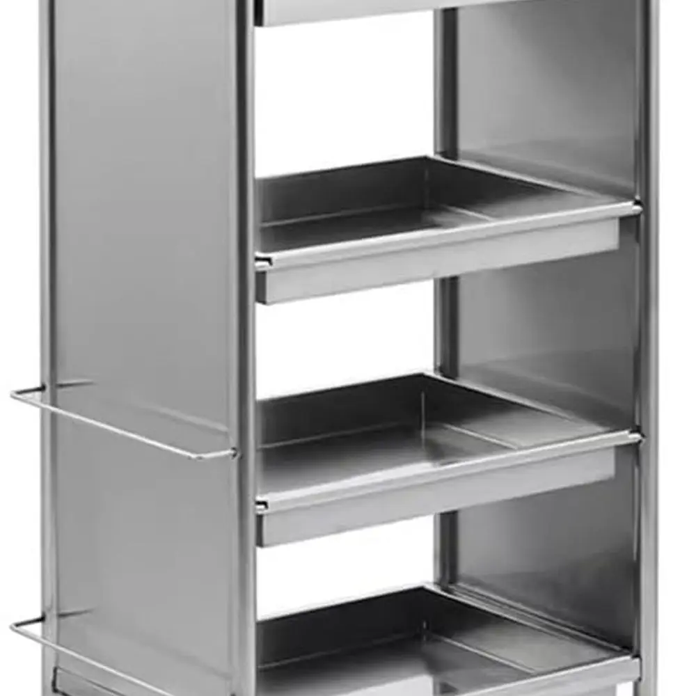 Stylish Rolling Salon Trolley with Storage, Tattoo Organizer, and Hairdryer Holder - 55x31x91cm