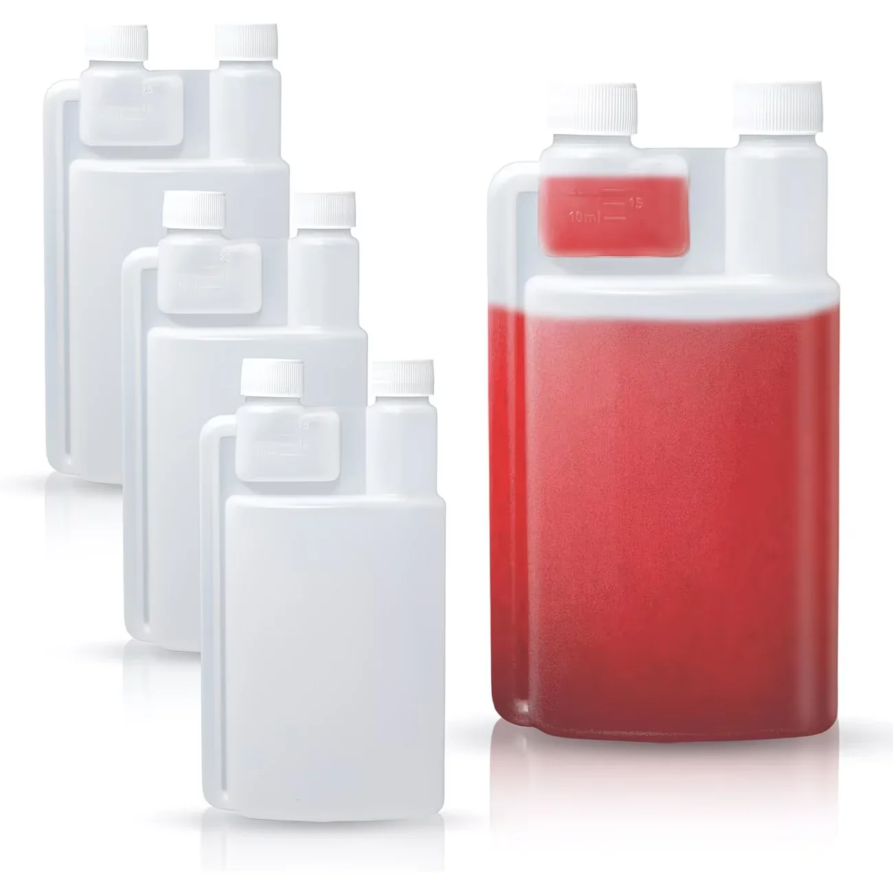 Portable Measuring Bottles 500+25mlPlastic Graduated Storage Bottles For Liquid Soap Shampoo Cleaner Lab Chemical Dispenser