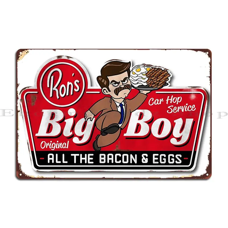 Ron S Big Boy Metal Plaque Poster Poster Designer Club Garage Create Tin Sign Poster