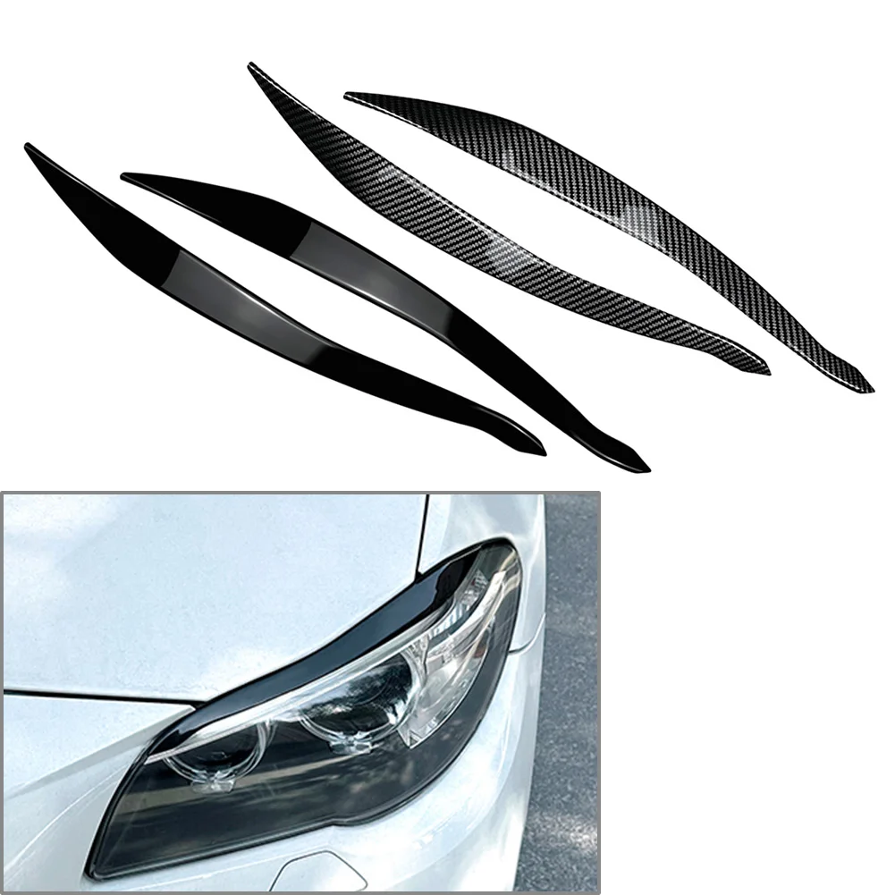 

2Pcs Car Front Headlight Eyelids Eyebrow Cover Decoration For BMW F10 F11 5 Series 2015 2016 2017