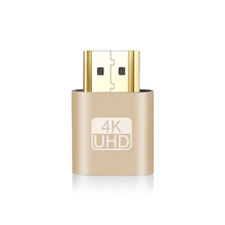 VGA Virtual Display Adapter 4K HDMI-compatible 1.4 DDC EDID Dummy Plug Headless Ghost Display Emulator Video Card Lock Plate