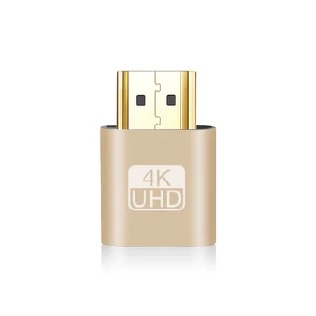 Adaptador de exibição virtual vga 4k hdmi, compatível com 1.4 ddc edid, plugue manequim sem cabeça, emulador de exibição fantasma, placa de bloqueio de placa de vídeo