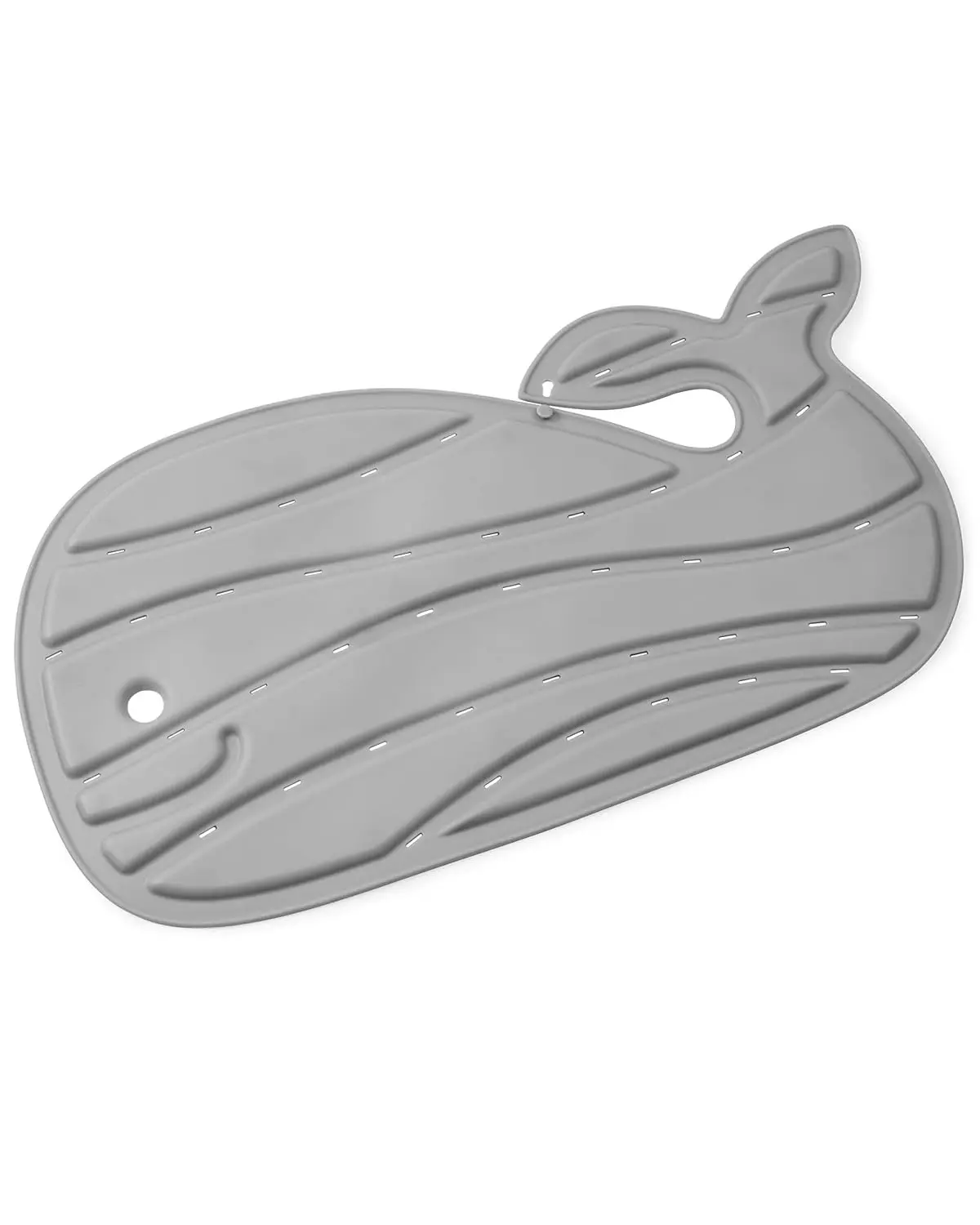 

Non-Slip Baby Bath Mat with Suction Cups, Whale Shape, Grey, 30x15.5 Inches