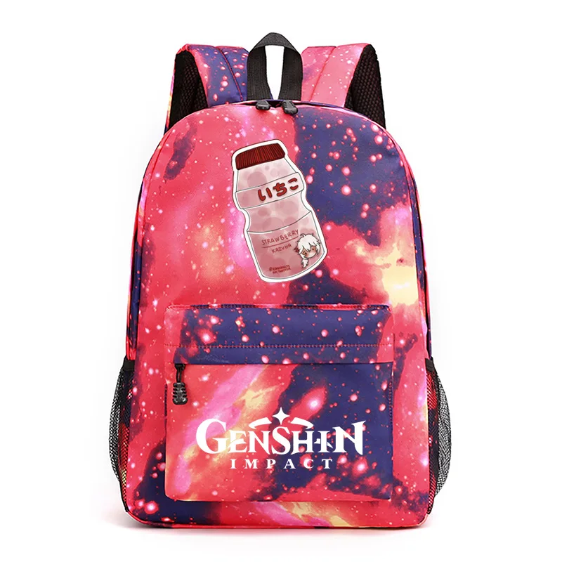 Mochilas escolares juveniles de Hip Hop Genshin Impact para estudiantes, mochilas para portátiles con estampado Oxford, bolsas de viaje divertidas impermeables para niños/niñas