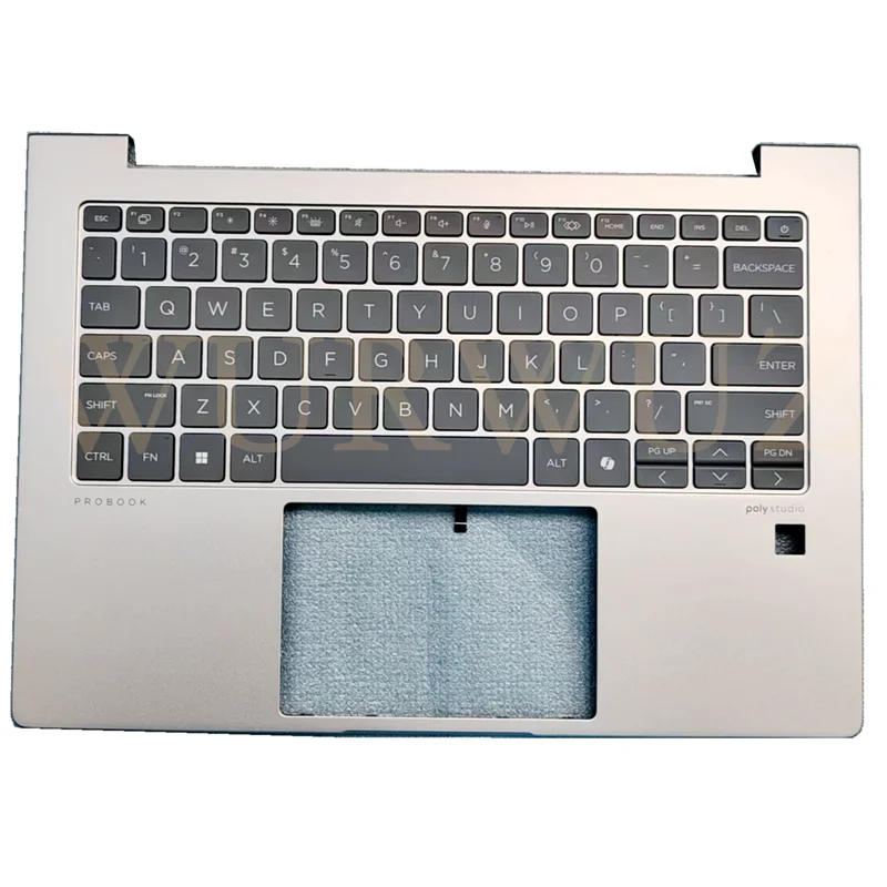 

New Laptop Palmrest Top Case C Case US Backlight Keyboard Silver For HP Probook 440 445 G11 ZHAN 66 G7 HSN-Q39C
