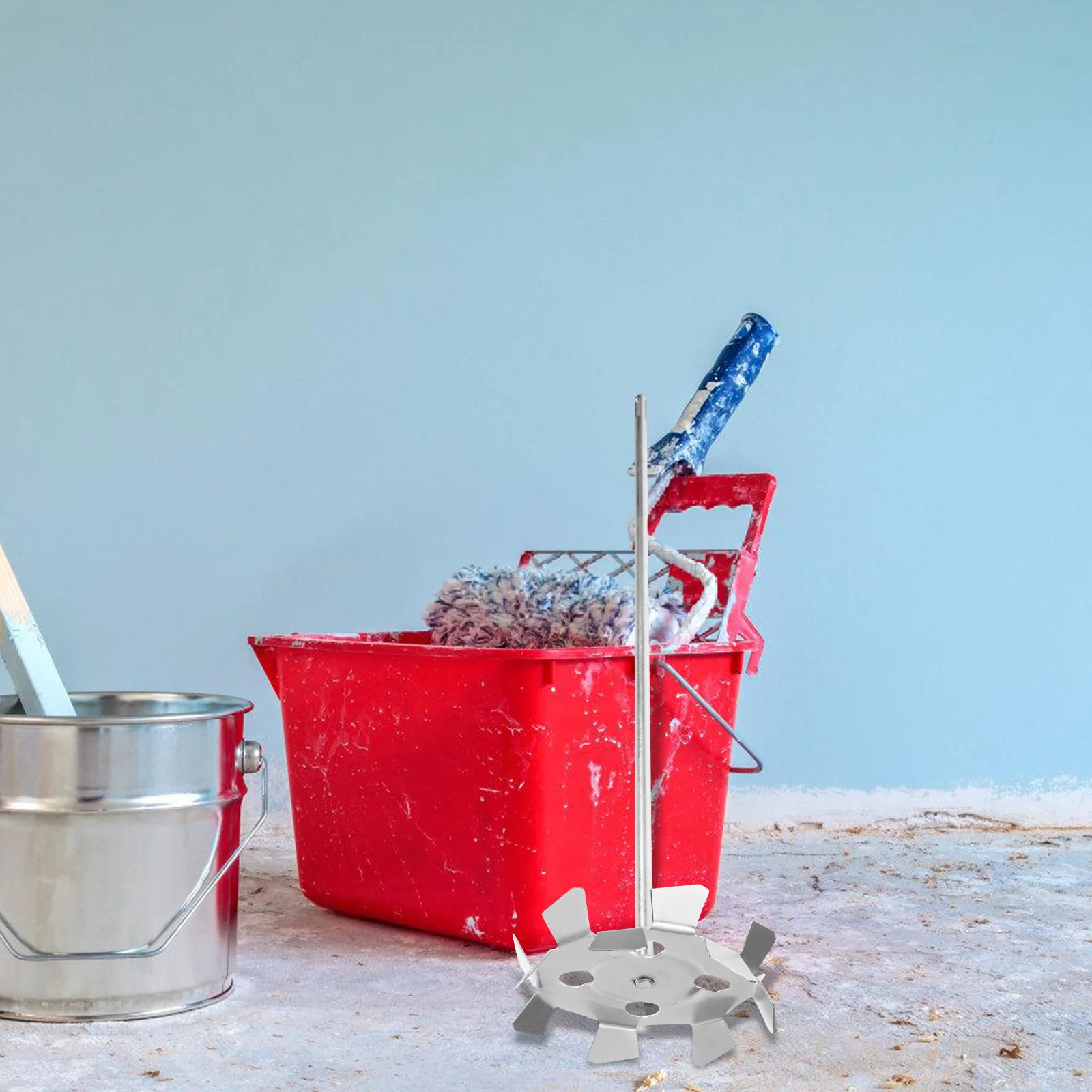 

Mixing Head Reusable Paint Mixer Drill Attachment for Cement Mud Putty Powder Efficient Stirrer Paint Mixer Drill Attachments