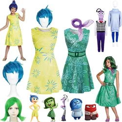 Inside 2 Anime Joy Out Cospaly Fear Anger Disgust Sadness Envy Ennui Roleplay Costume Wig Outfit Adults Kids Party Halloween Set