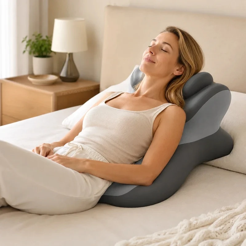 Multifunctional Memory Foam Reading Pillow Prone Design with Removable Headrest Anti-Slip Base for Neck And Arm Fatigue Relief I