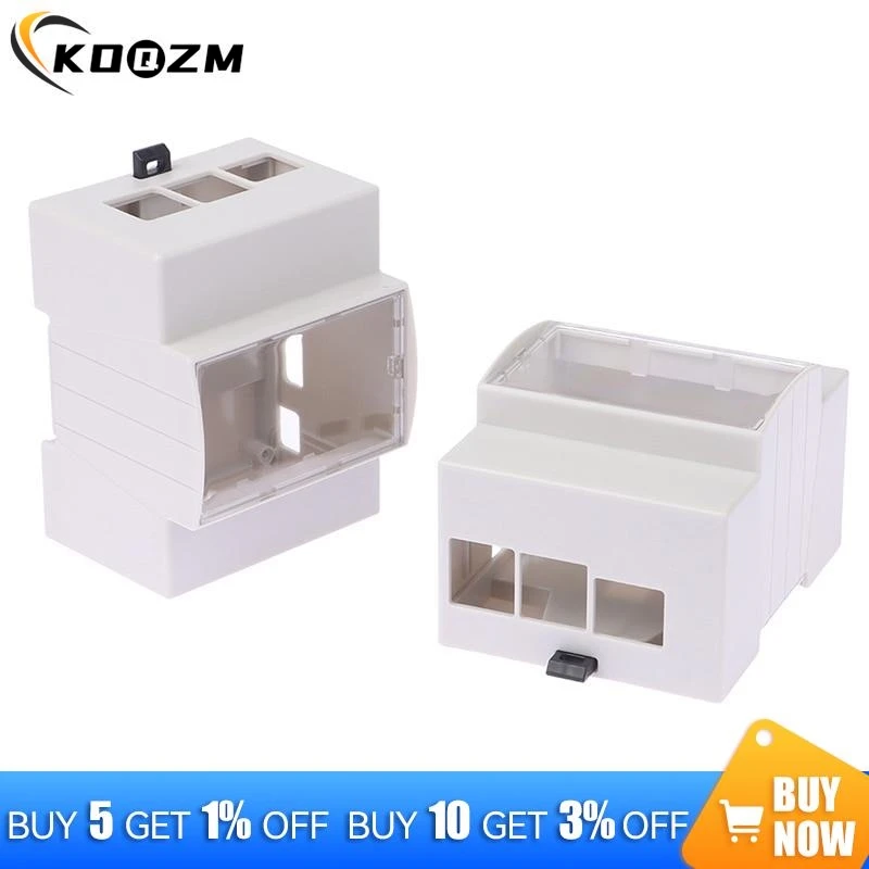 Raspberry Pi 4 Modelo B Caso ABS, Din Rail Mount, Grande Shell Espaço Interno, Gabinete de Proteção para RPI 4B Pi4 ou Pi 3B + 3B