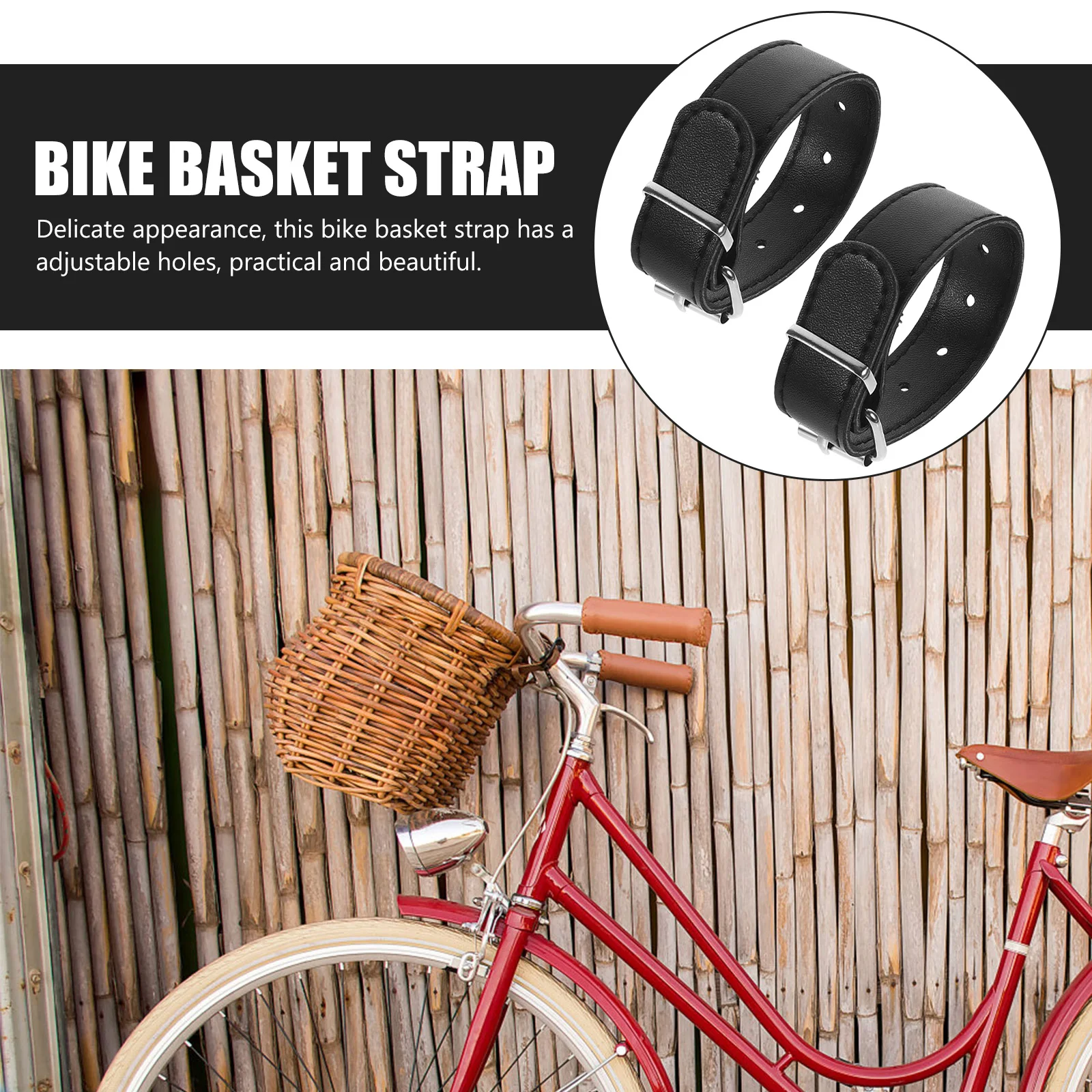 

Buckle Belt Bike Basket Adjustable Bicycle Accessories for Kids Outdoor Water-resistant Strap Straps Front